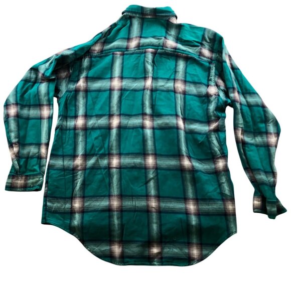 Levi's Mens Shirt Large Long Sleeve Plaid Button Up Classic Green Casual Y2K - Picture 2 of 16